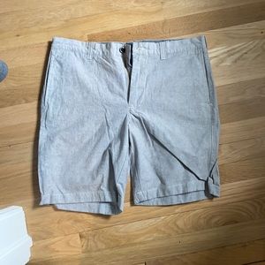 Gray khaki dress shorts